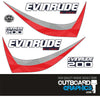 Evinrude 200hp ETEC / E-TEC outboard engine decals - 2015 60º small block (blue cowl)