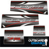 Mercury Force 75hp outboard decals/sticker kit – fades style