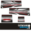 Mercury Force 85hp outboard decals/sticker kit - fades design