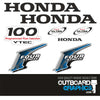 Honda 100hp VTEC 4 stroke outboard engine decals/sticker kit
