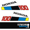 Honda BF100 10hp 4 stroke outboard engine decals/sticker kit