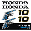 Honda BF10 10hp 4 stroke outboard engine decals/sticker kit