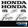 Honda 115hp 4 stroke outboard engine decals/sticker kit