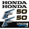 Honda BF50 50hp 4 stroke outboard engine decals/sticker kit