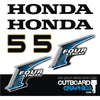Honda BF5 5hp 4 stroke outboard engine decals/sticker kit