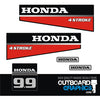 Honda 9.9hp 4 stroke (early 90's) outboard engine decals/sticker kit