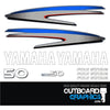 Yamaha 50hp four stroke outboard engine decals/sticker kit