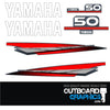 Yamaha 50hp two stroke outboard engine decals/sticker kit