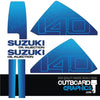 Suzuki DT140 140hp two stroke outboard engine decals/sticker kit
