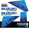 Suzuki DT40hp outboard engine decals/sticker kit (3 hole rear panel model)
