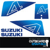 Suzuki DT4 4hp two stroke outboard engine decals/sticker kit