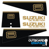 Suzuki DT8 8hp two stroke outboard engine decals/sticker kit - black/gold