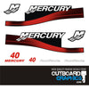 Mercury 40hp four stroke outboard decals/sticker kit