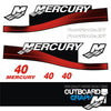 Mercury 40hp four stroke EFI outboard decals/sticker kit