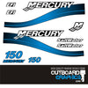 Mercury 125hp 2 stroke Saltwater series outboard decals/sticker kit