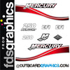 Mercury 250hp two stroke EFI outboard decals/sticker kit