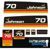 Johnson 70hp outboard engine decals/sticker kit