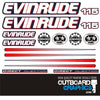 Evinrude 115hp Ficht outboard engine decals/sticker kit - BLUE HOOD