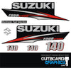 Suzuki DF140 140hp four stroke outboard engine decals/sticker kit - post 2010