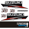 Suzuki DF70 70hp four stroke outboard engine decals/sticker kit - post 2010