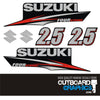 Suzuki DF2.5 2.5hp four stroke outboard engine decals/sticker kit - post 2010