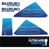 Suzuki DT65 65hp two stroke outboard engine decals/sticker kit