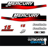 Mercury 15hp four stroke outboard decals/sticker kit