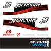 Mercury 60hp four stroke outboard decals/sticker kit