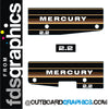 Mercury 2.2hp outboard engine decals/sticker kit