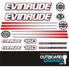 Evinrude 150hp DI outboard engine decals/sticker kit (blue cowl)
