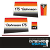 Johnson 175hp 2 stroke outboard engine decals/sticker kit (1977)