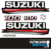 Suzuki DF100 100hp four stroke outboard engine decals/sticker kit (2018)