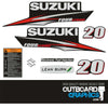 Suzuki DF20 20hp four stroke outboard engine decals/sticker kit (post 2010)
