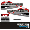 Mariner 10hp Lightning outboard decals/sticker kit
