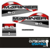 Mariner 8hp 2 stroke outboard decals/sticker kit