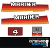 Mariner 4hp rainbow outboard engine decals/sticker kit