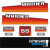 Mariner 55hp rainbow outboard engine decals/sticker kit