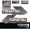 Tohatsu 140hp automixing outboard engine decals/sticker kit