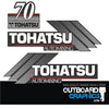 Tohatsu 70hp automixing outboard engine decals/sticker kit