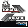 Tohatsu 90hp automixing outboard engine decals/sticker kit