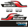 Suzuki 85hp 2 stroke outboard engine decals/sticker kit