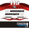 Mariner 115hp 4 stroke EFI outboard decals/sticker kit