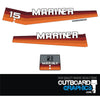 Mariner 15hp rainbow outboard engine decals/sticker kit