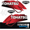 Tohatsu 40hp 2 stroke outboard engine decals/sticker kit