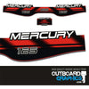 Mercury 125hp two stroke outboard decals/sticker kit