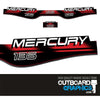 Mercury 135hp two stroke outboard decals/sticker kit