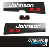 Johnson 3.3hp two stroke outboard engine decals/sticker kit (1991)