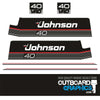 Johnson 40hp VRO outboard engine decals/sticker kit (black design)
