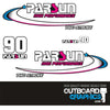 Parsun 90hp two stroke outboard decals/sticker kit