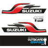 Suzuki DT15 15hp (1997) outboard engine decals/sticker kit